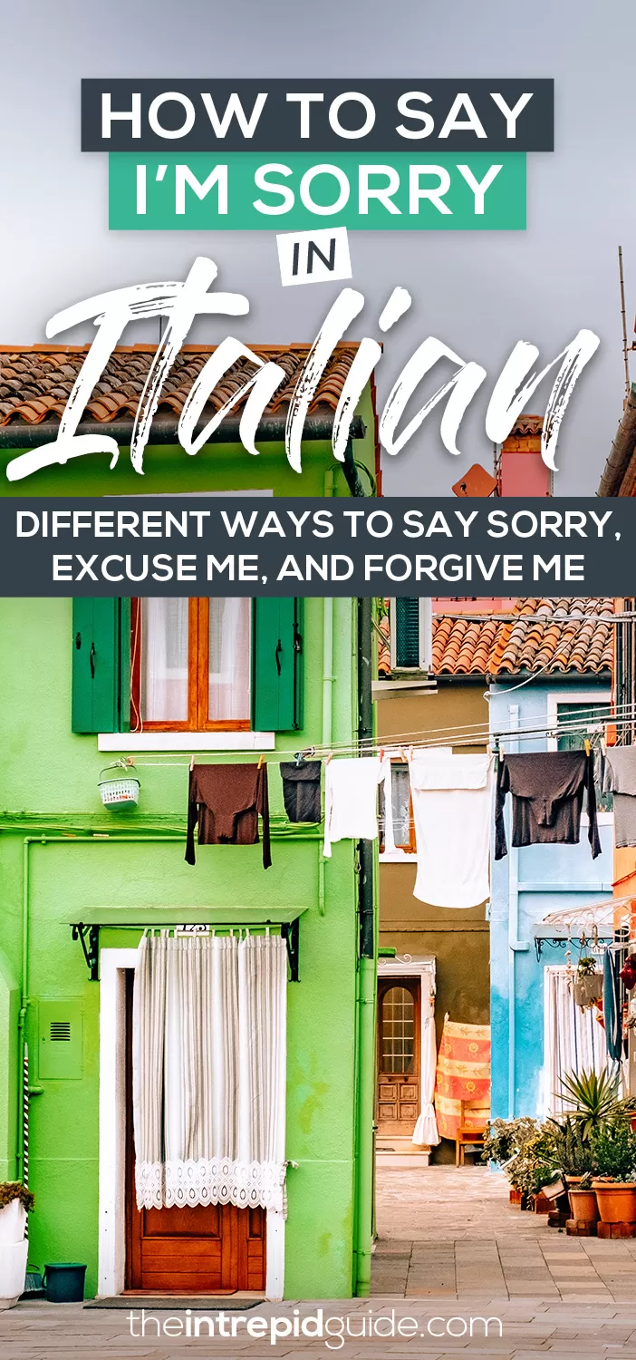 I'm Sorry in Italian - How to Say Sorry, Excuse me and Forgive me