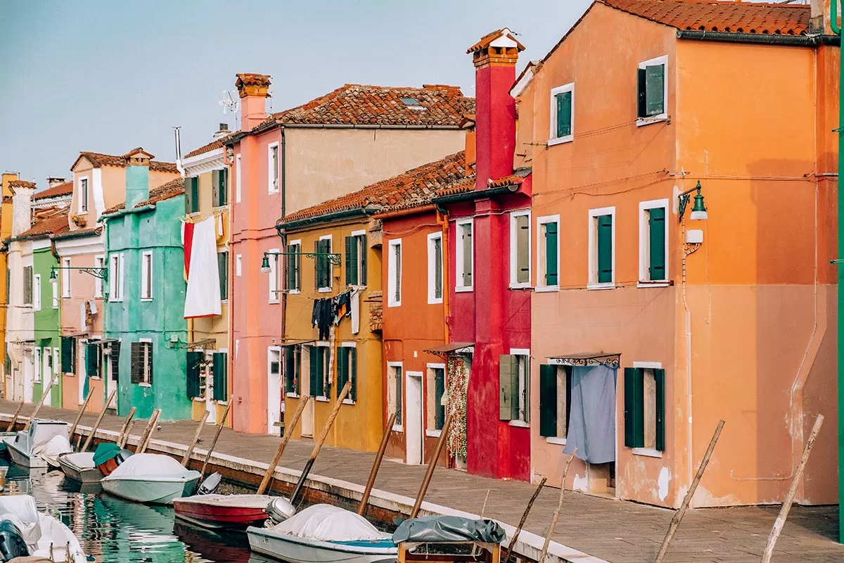 Things to do in Burano Italy - Colourful houses along canal