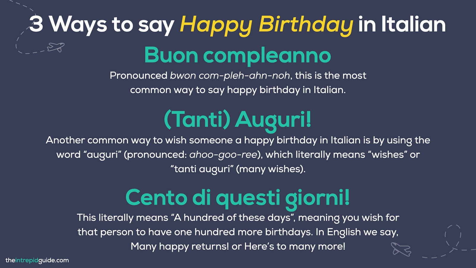 How to say happy birthday in italy