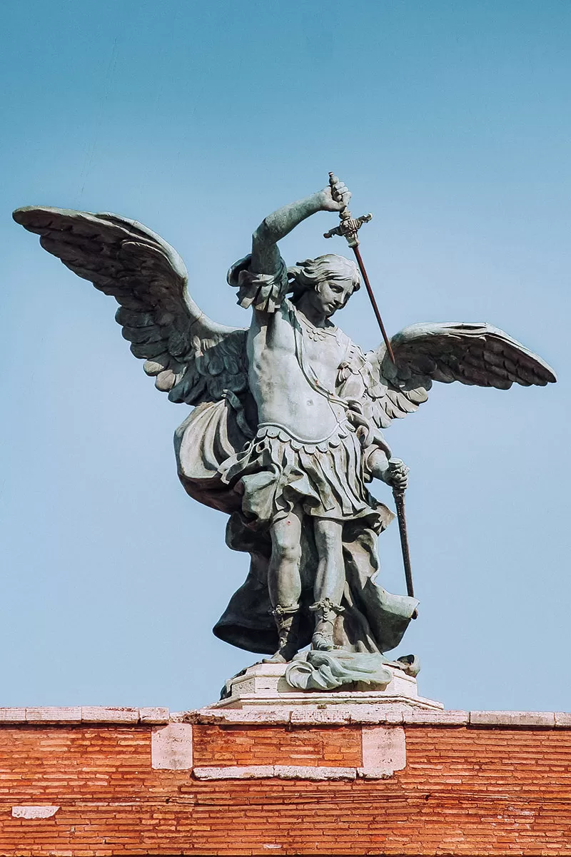 Celebrate your name day - Statue of archangel Saint Michael in Rome