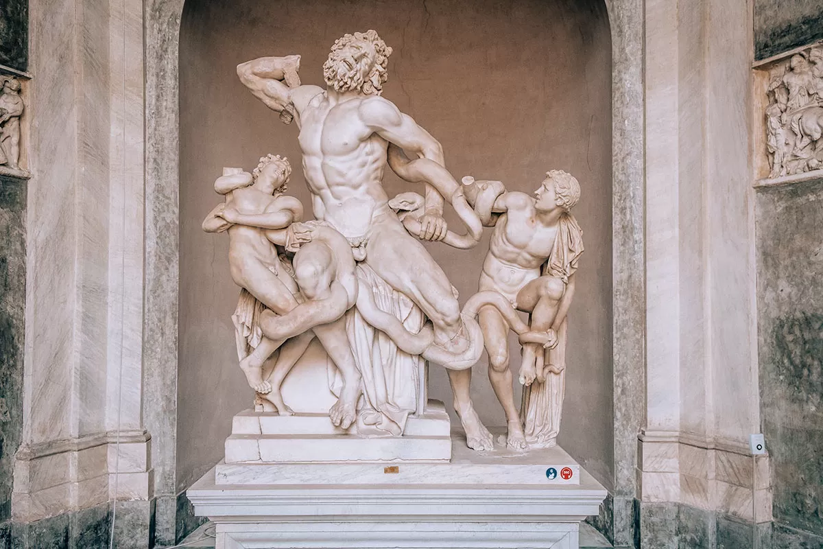 Unique things to do in Rome Italy - Early access Inside Vatican Museums - Statue of Laocoön and His Sons