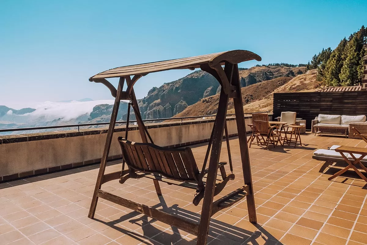Things to do in Gran Canaria Spain - Private Room terrace at Parador de Cruz de Tejeda