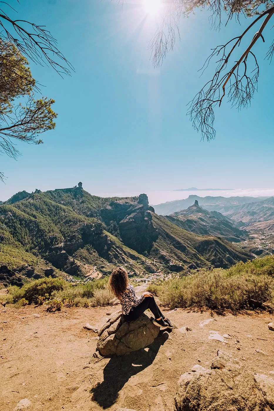 Things to do in Gran Canaria Spain - View of valley and Roque Nublo in Tejeda