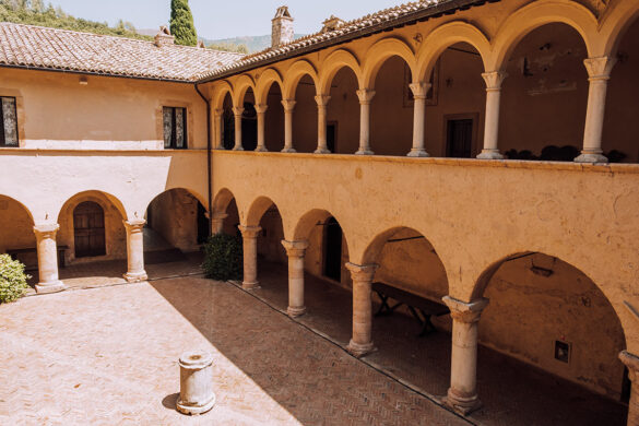 Things to do in Umbria Italy – Abbey of San Pietro in Valle in Ferentillo – Courtyard Things to do in Umbria Italy - Abbey of San Pietro in Valle in Ferentillo - Courtyard