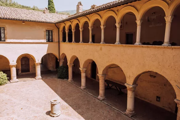 Things to do in Umbria Italy - Abbey of San Pietro in Valle in Ferentillo - Courtyard