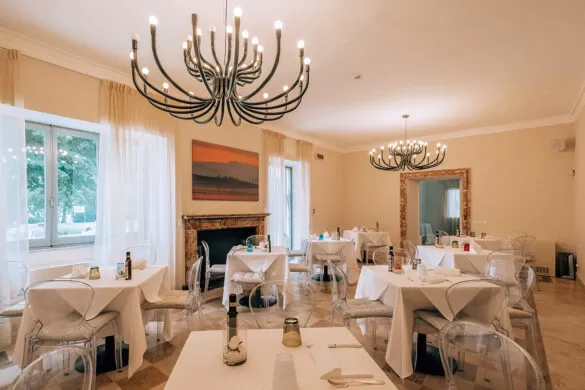 Things to do in Umbria Italy - Lake Trasimeno - Isola Polvese Resort - Dining room