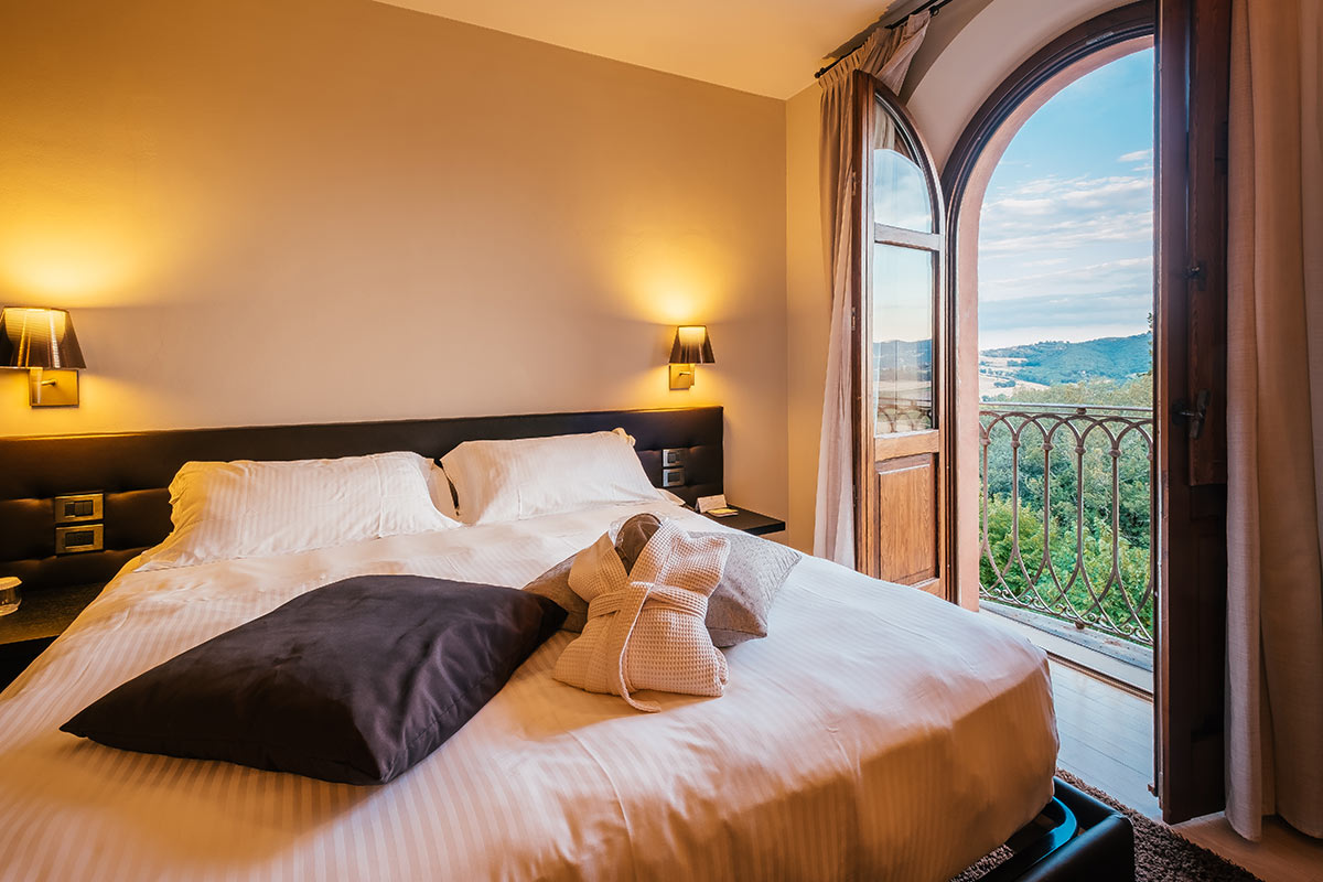 36 Wonderful Things to do in Umbria, Italy (PLUS Map of Umbria) 85 Things to do in Umbria Italy - Stay at Borgo dei Conti Resort Relais & Chateaux - Room with view