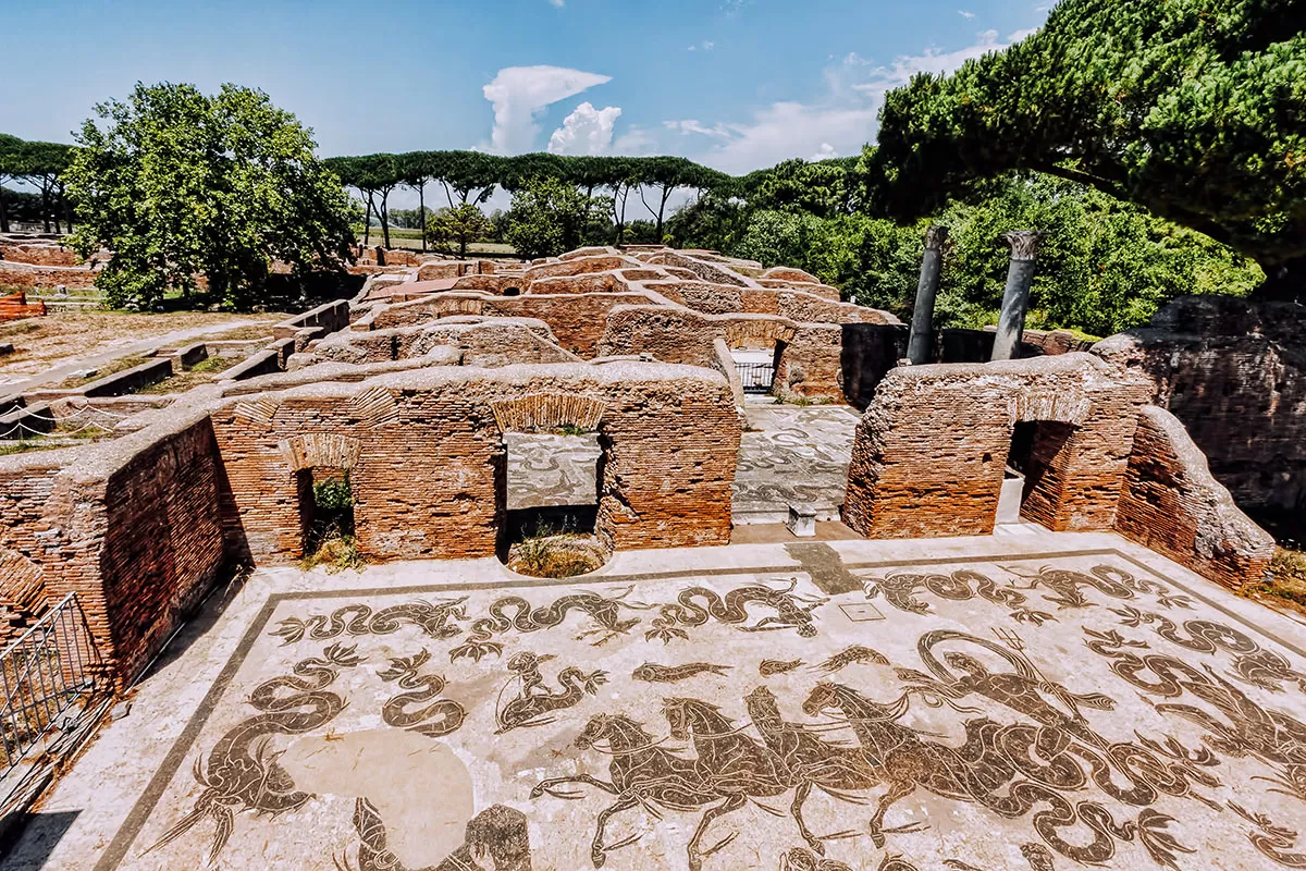 Day trips from Rome, Italy - Ostia Antica Mosaics