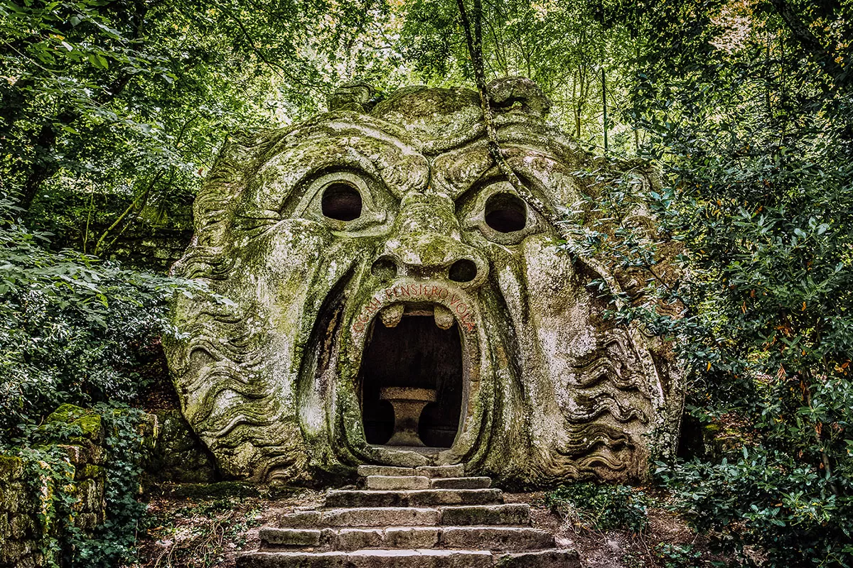 Day trips from Rome, Italy - Parco dei Mostri - Large mouth - Bomarzo