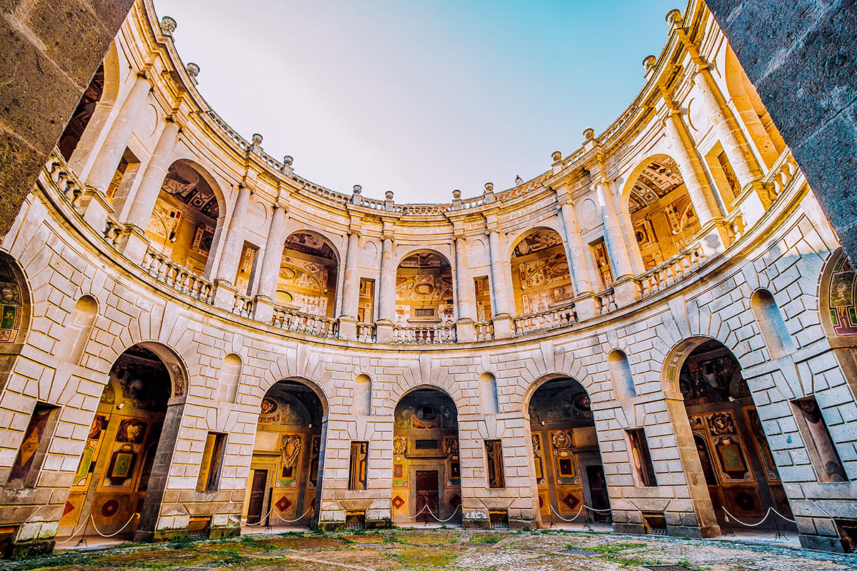 Day trips from Rome, Italy - VillaFarnese in Caprarola - Courtyard