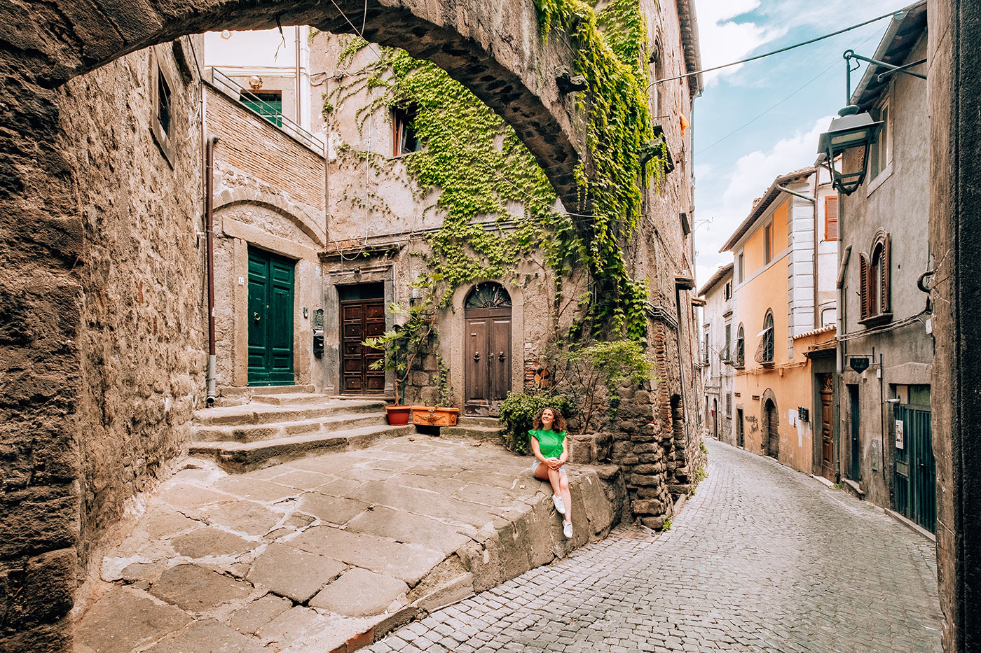 Day trips from Rome, Italy - Viterbo - Street with Arch