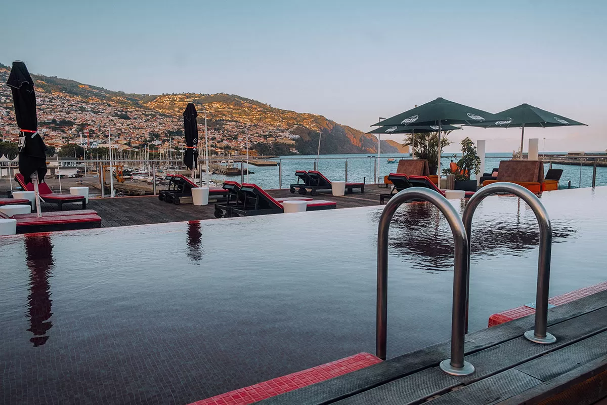 Things to do in Funchal Madeira - Pestana CR7 Hotel Rooftop pool
