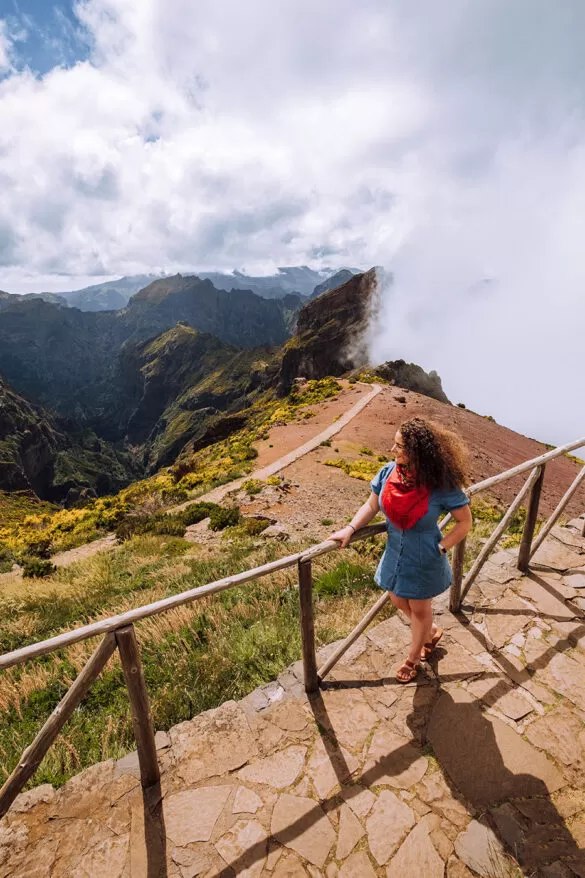 Things to do in Madeira - Pico do Arieiro - Clouds hitting side of mountains and Michele