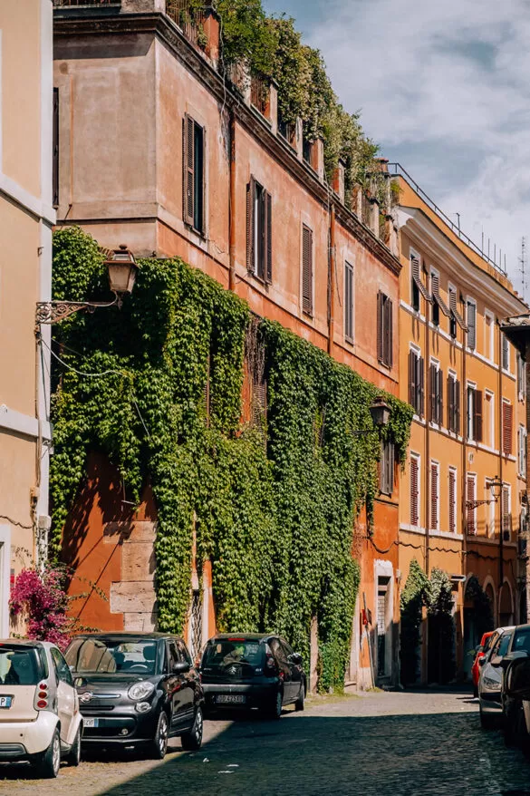 BEST Hotels in Trastevere Rome - Colourful buildings in Trastevere