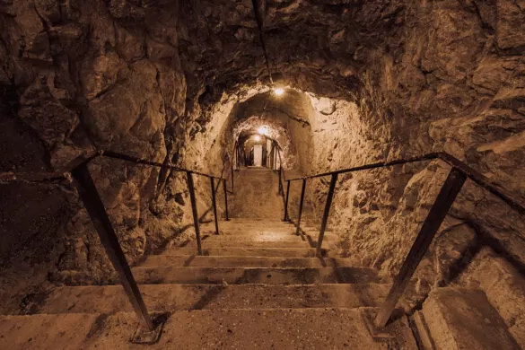 Best Things to Do in Trieste Italy - Duino Castle - Stairs down to German bunker