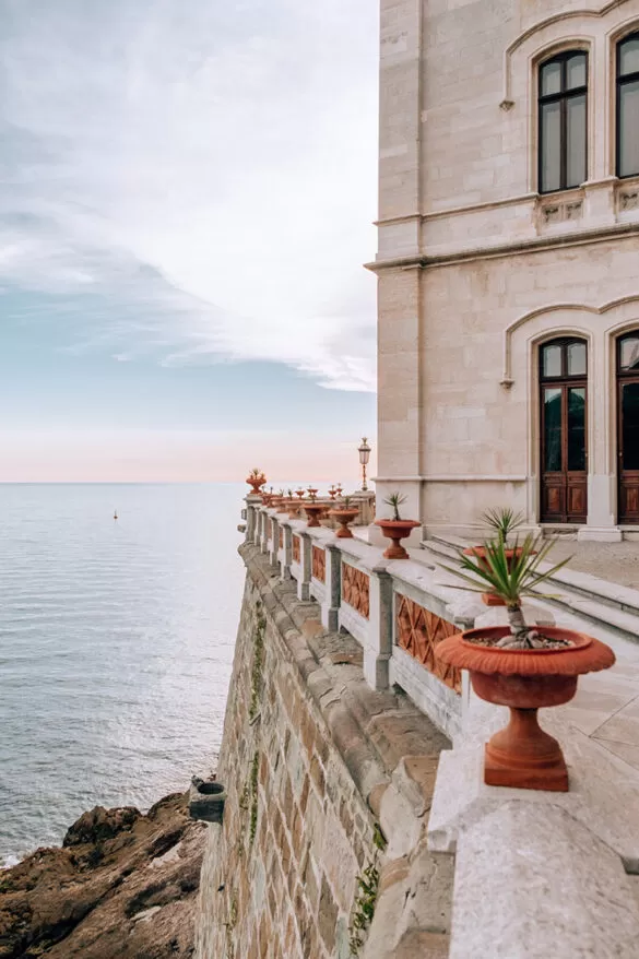 Best Things to Do in Trieste Italy - Miramare Castle - Terrace at sunset