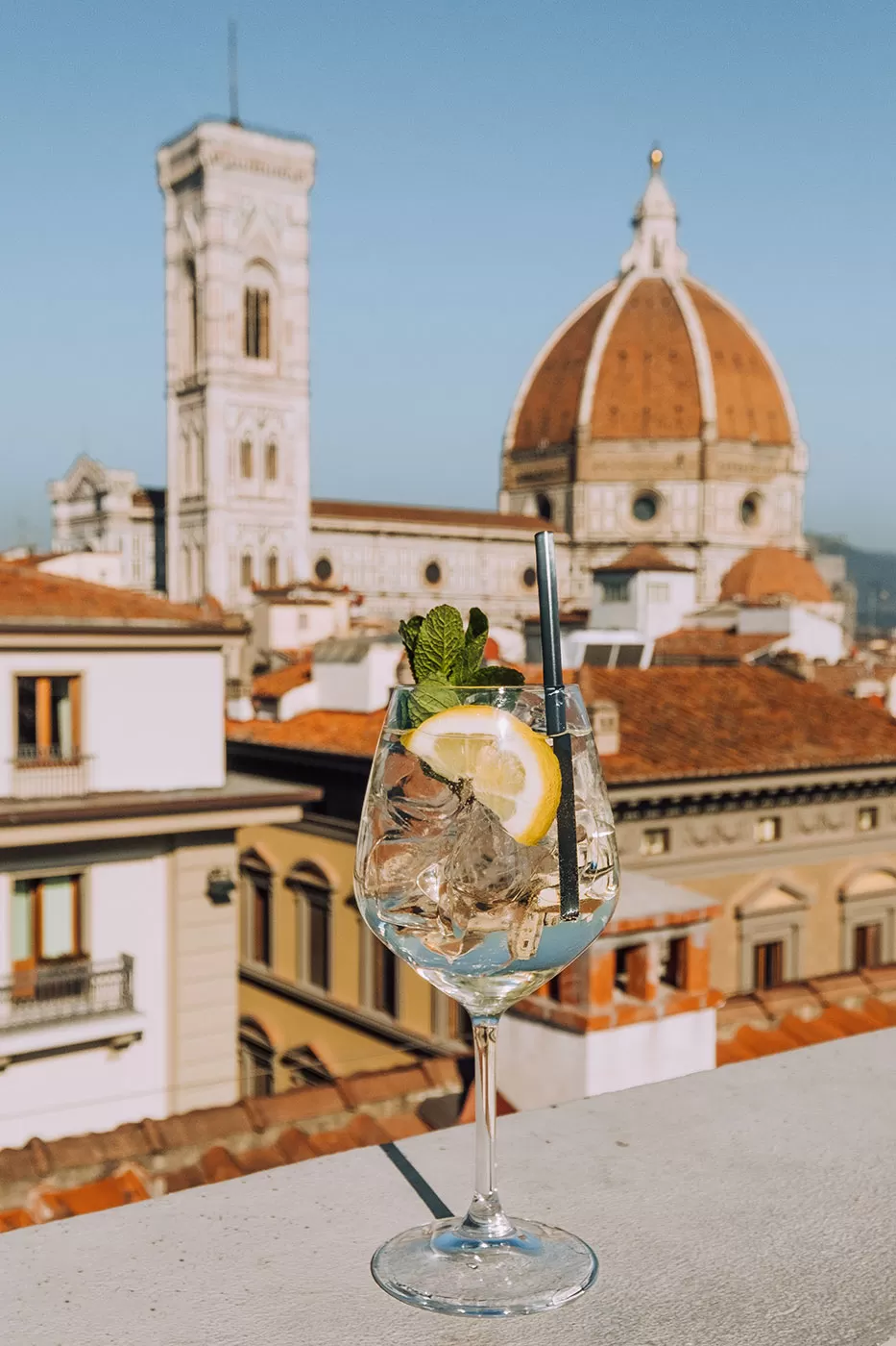Best Aperitivo in Florence - Caffè La Terrazza - Rinascente - Hugo cocktail