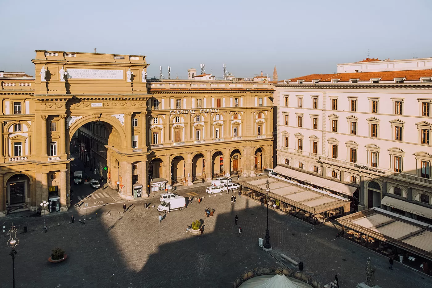 Best Aperitivo in Florence - View of Piazza della Repubblica from Caffè La Terrazza