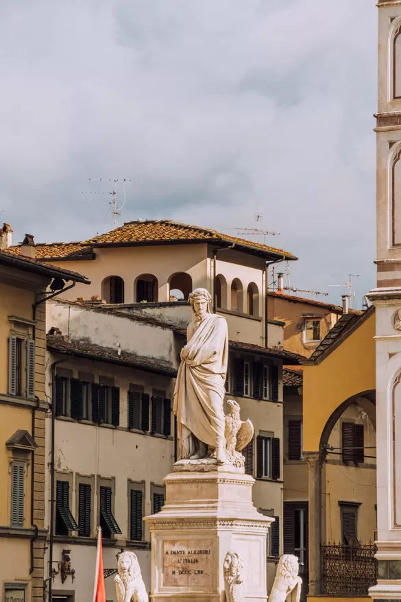 Best Things to do in Florence - Basilica of Santa Croce in Florence - Statue of Dante