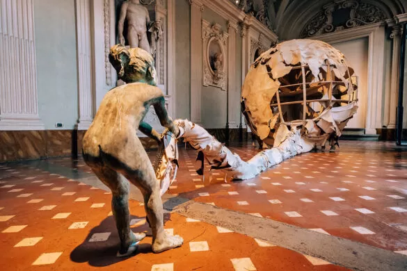 Best things to do in Florence - Palazzo Medici Riccardi - Girl and globe sculpture