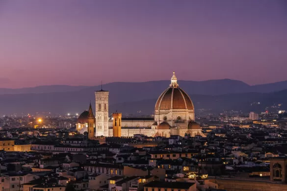 Free Things to do in Florence - Florence Cathedral from Piazzale Michelangelo at Sunset