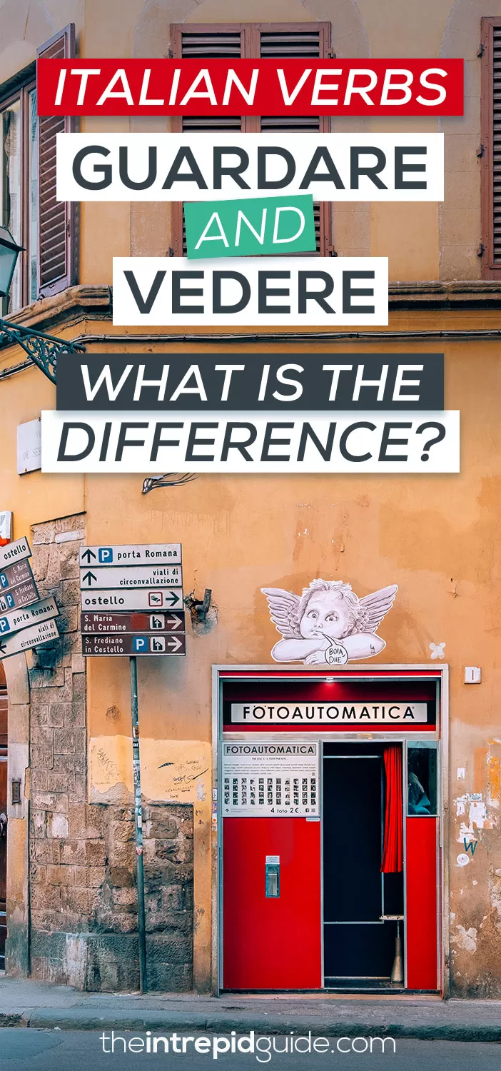Italian verbs Guardare and Vedere - What is the difference