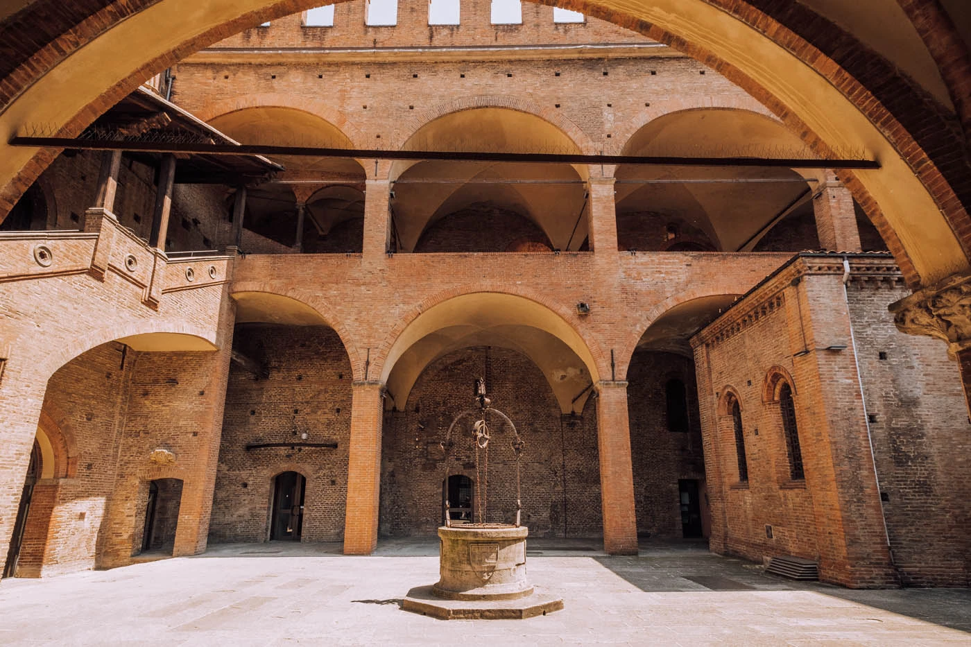 Things to Do in Bologna - Palazzo Re Enzo courtyard
