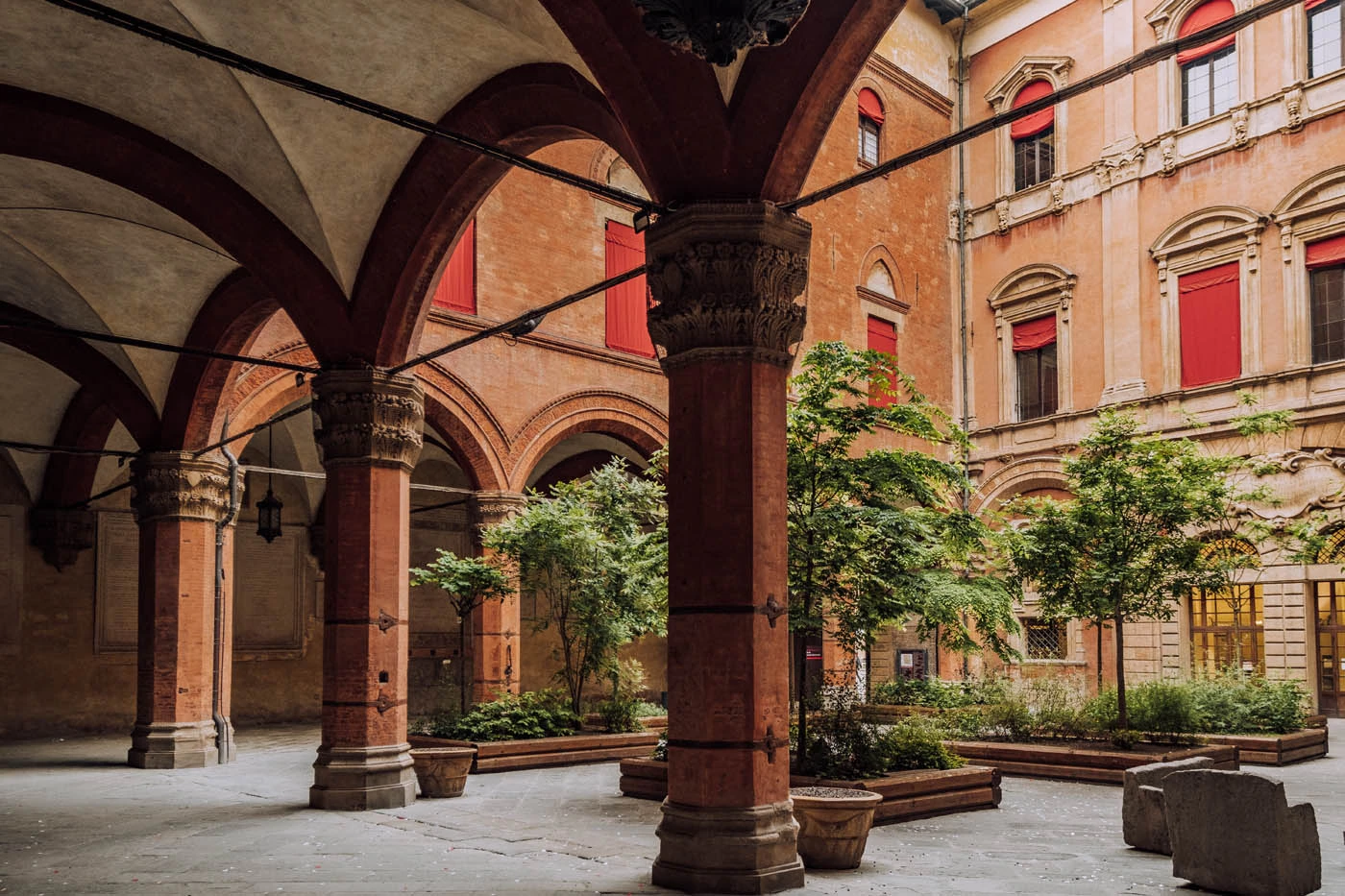 Things to Do in Bologna - Palazzo d'Accursio courtyard