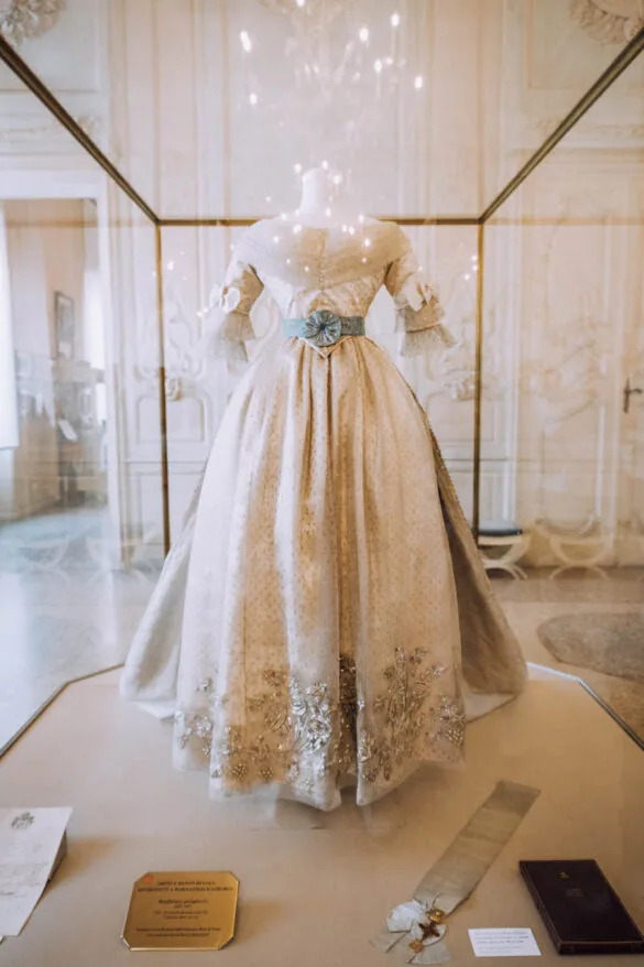 BEST Things to do in Parma Italy - Dress of Maria Luigia of Austria at Glauco Lombardi Museum