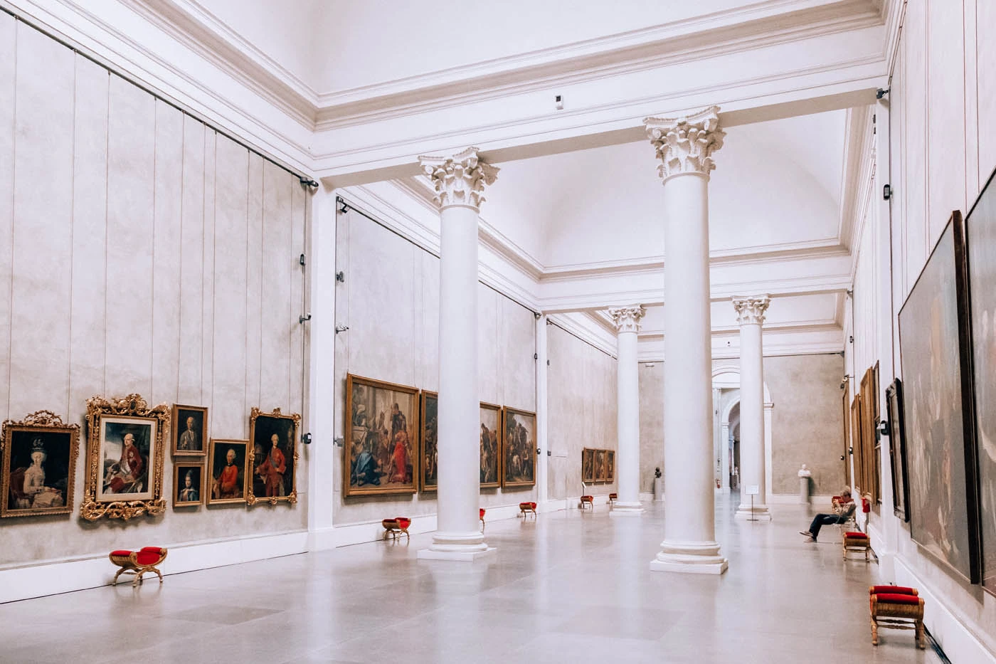 BEST Things to do in Parma Italy - National Gallery - Galleria Nazionale di Parma - Large room with white columns