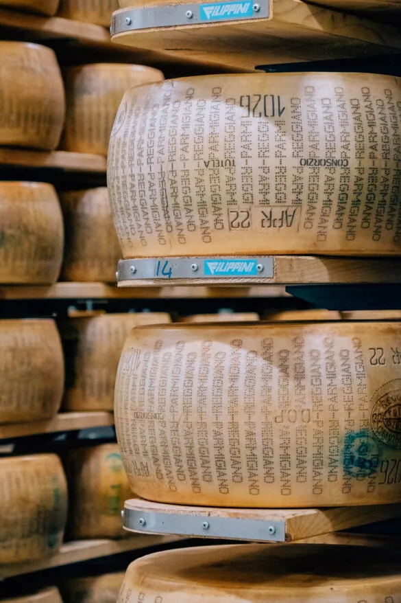 BEST Things to do in Parma Italy - Parmigiano Reggiano cheese producer - Aging room