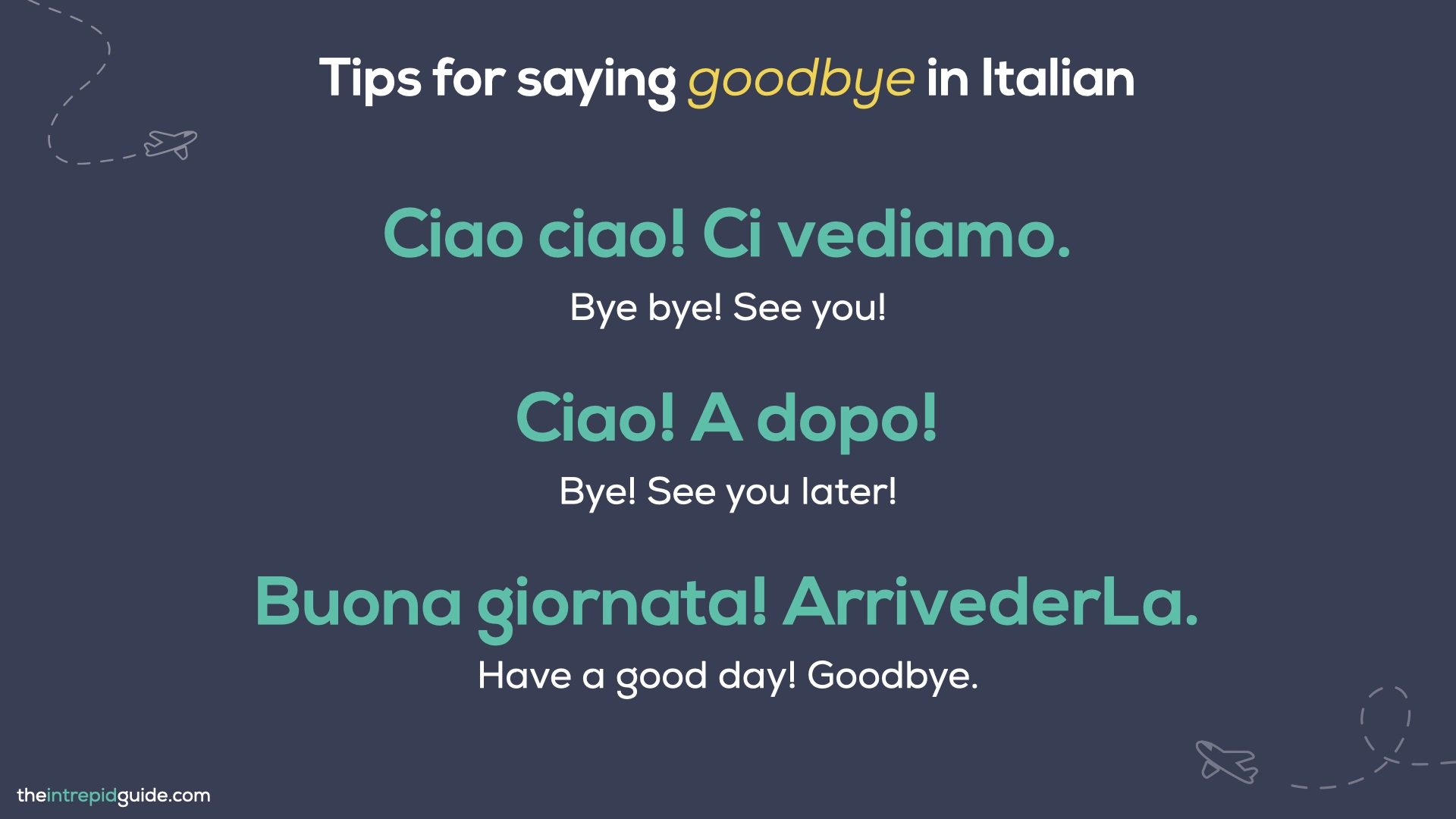 How to Say Goodbye in Italian - Tips for saying goodbye in Italian