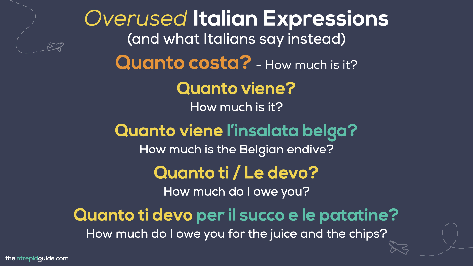 Learn Italian with Intrepid Italian - Italian Expressions - Quanto costa