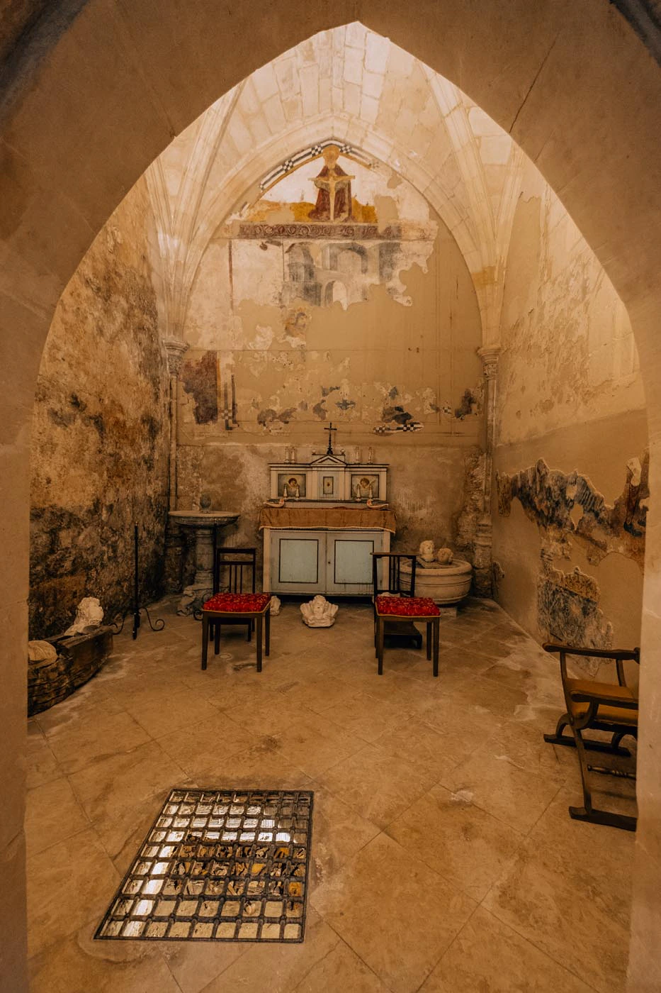 Things to do in Modica Sicily - Chiesa del Carmine - Bones in chapel
